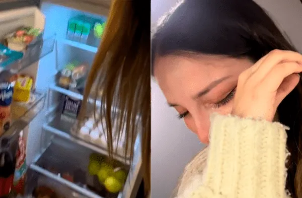 Joven se emociona tras llenar su refrigerador por primera vez