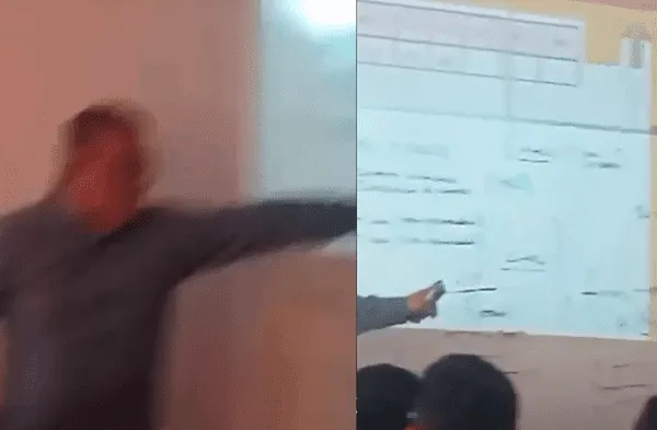 Viralizan video de docente de la UPN cuando pierde los papeles y ESTALLA contra estudiante