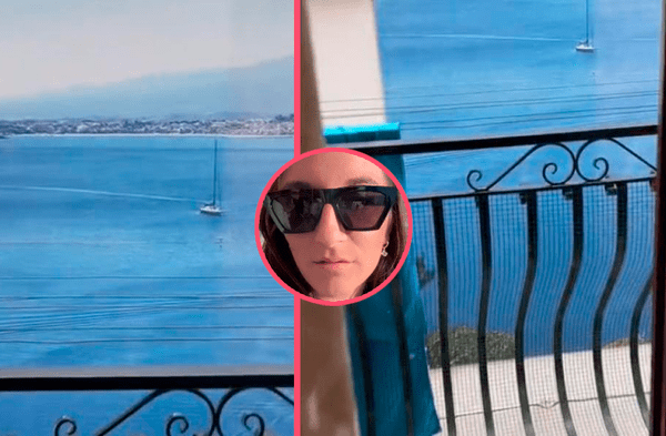 Mujer arrendó Airbnb con "vista al mar" y resultó ser una pared pintada