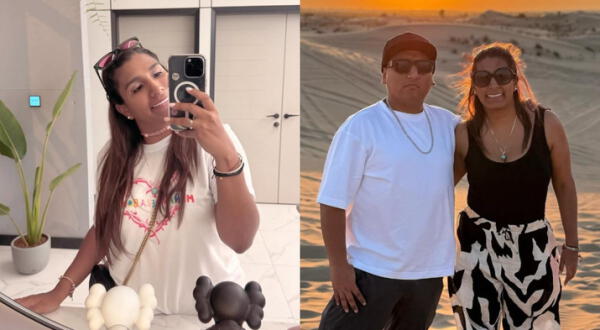 Esposa de Jorge Luna cautiva en la playa con traje de baño atrevido wapa.pe