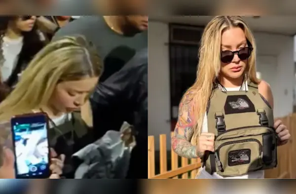 Leslie Shaw vistiendo un chaleco antibalas. wapa.pe