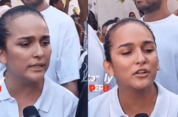 Daniela Darcourt es encarada en marcha wapa.pe