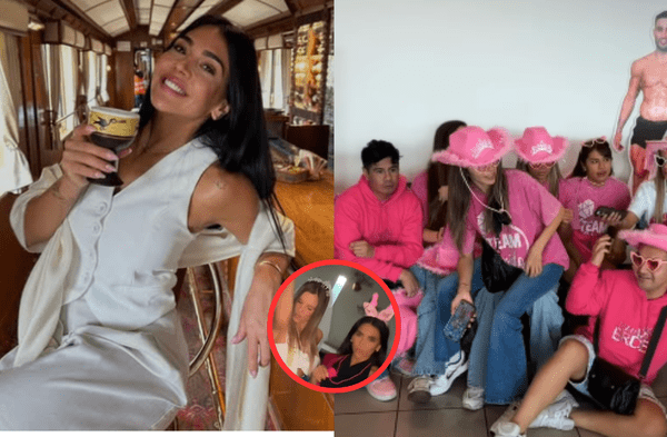 Vania Bludau acaparó miradas con un vestido negro en la despedida de Alejandra Baigorria wapa.pe