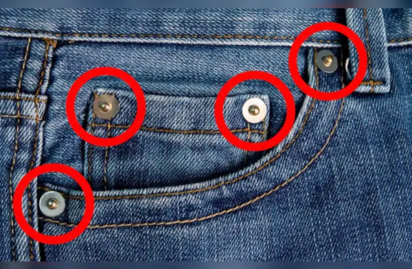 Botones metálicos en los jeans wapa.pe