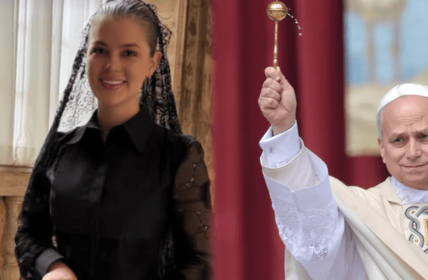 Brunella Horna y su hijo reciben la bendición del papa León XIV wapa.pe