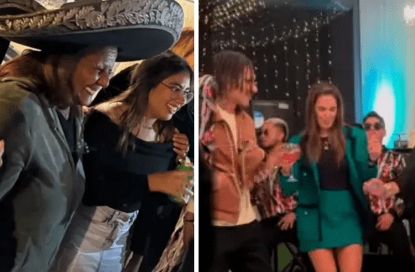 La modelo se luce con su suegra en su fiesta de cumpleaños. wapa.pe