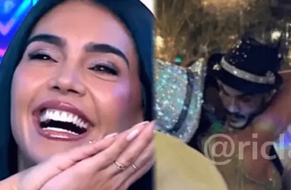 Vania Bludau reacciona a foto abrazando a Mario Irivarren wapa.pe