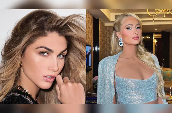 Alessia Rovegno junto a Paris Hilton en la Semana de la Moda wapa.pe