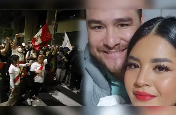 Esposa de Paul Flores asistió a la marcha del 15 de octubre y no pudo contener las lágrimas al vivir la vilencia de la PNP. wapa.pe