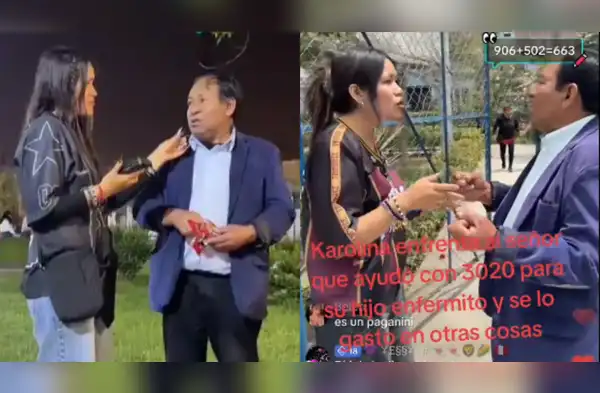 Tiktoker encara a señor al que donó S/3.220 para cubrir gastos médicos de su hijo, pero usó el dinero en su negocio. wapa.pe