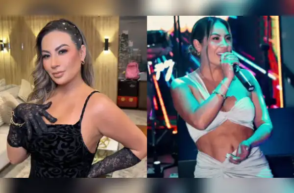 Pamela López sorprende al ganar premio de 'Cantante revelación', y cautiva con un look total black. wapa.pe