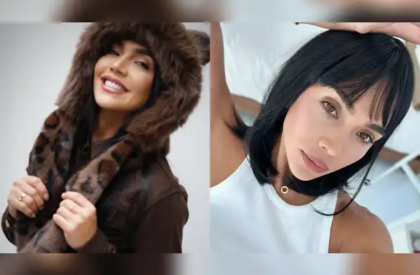 Vania Bludau cambia su imagen y luce un vestido maxi tropical antes de celebrar Navidad. wapa.pe