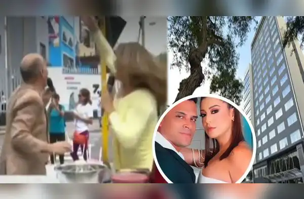 Christian Domínguez “LLEGA” a hotel con una persona que no sería Karla Tarazona y ella arma persecución en plena calle: wapa.pe