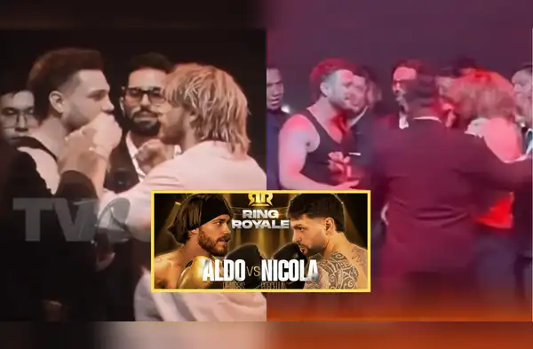 Nicola Porcella y Aldo De Nigris tuvieron un tenso enfrentamiento en su primer careo en Ring Royale Fight. wapa.pe