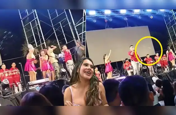 Thamara Gómez ENFURECE EN EL ESCENARIO y le tira agua a mujer wapa.pe