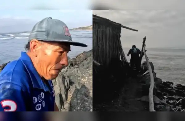 Hombre vive desde hace 26 años frente al mar en una casa que construyó con palos y materiales que dejó la marea. wapa.pe