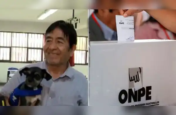Ciudadano llega a votar con su perrita y termina como miembro de mesa. wapa.pe