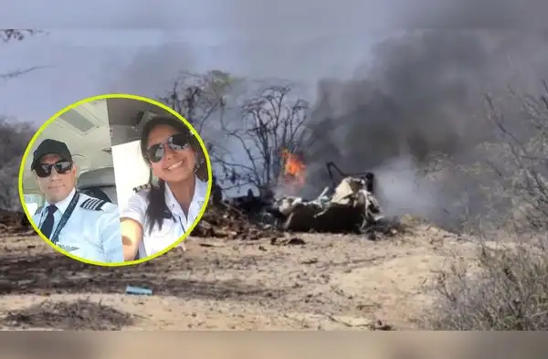 Piloto y la copiloto del terrible accidente en Nasca. wapa.pe