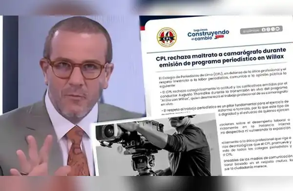Maltrato de Augusto Thorndike a camarógrafo traspasó las fronteras. wapa.pe