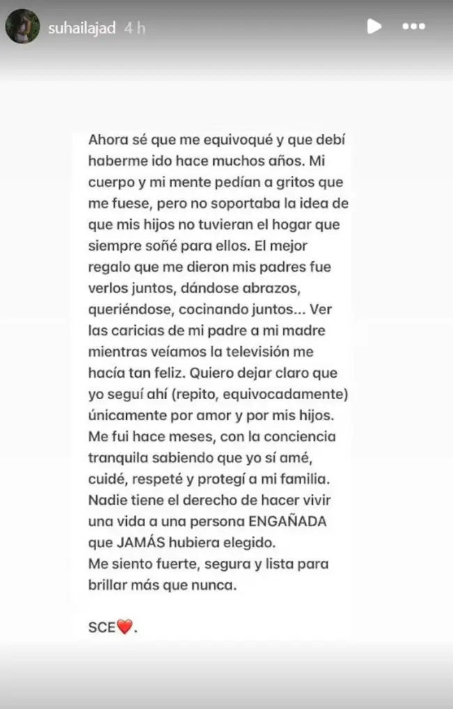 Suhaila Jad ya no aguantó más y decidió separse de André Carrillo.  