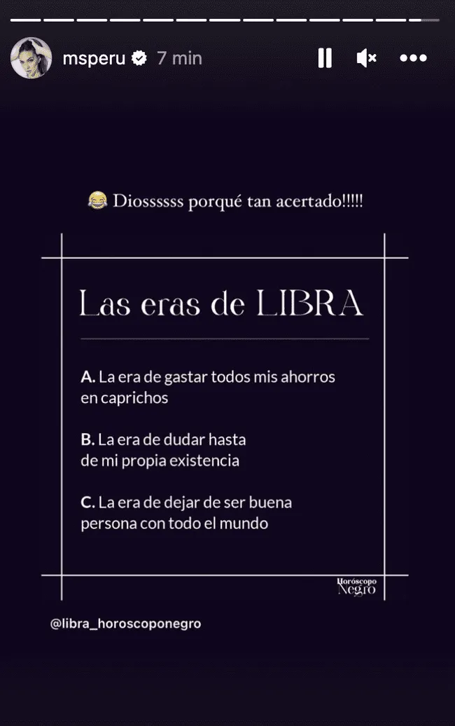 Natalie Vértiz compartió una impactante imagen sobre las predicciones de la era de su signo zodiacal.   