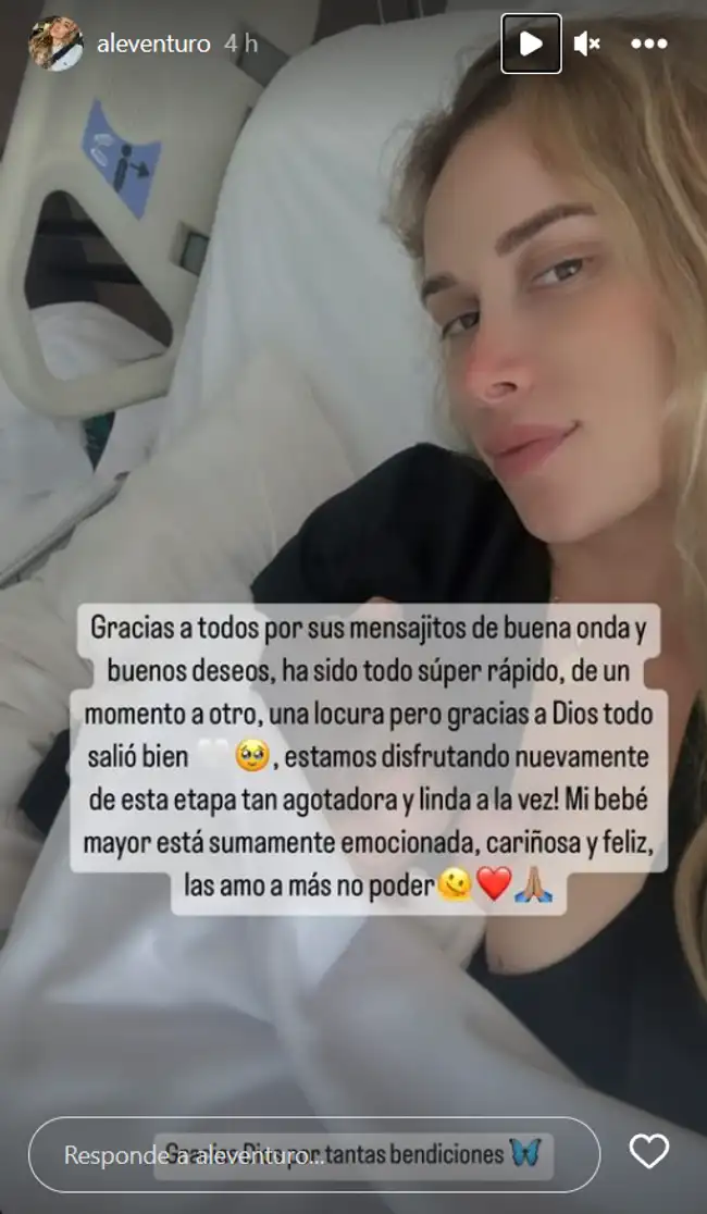Ale Venturo agradeció las muestras de cariño por el nacimiento de su bebé.   