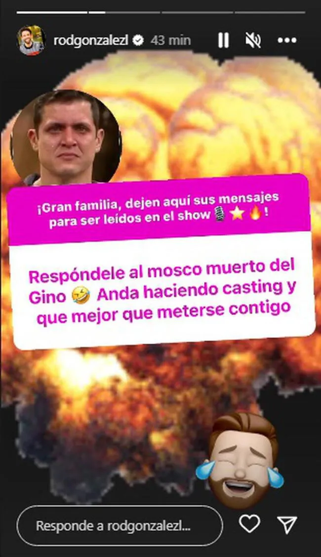 Rodrigo González en Instagram contra Gino Pesaressi   