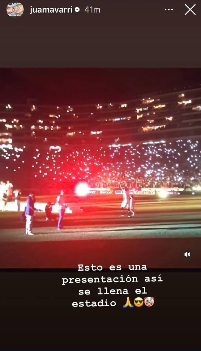 Publicación de Juan Manuel Vargas en su cuenta de Instagram, en el mismo día en que presentaban a Paolo Guerrero en Alianza Lima.   