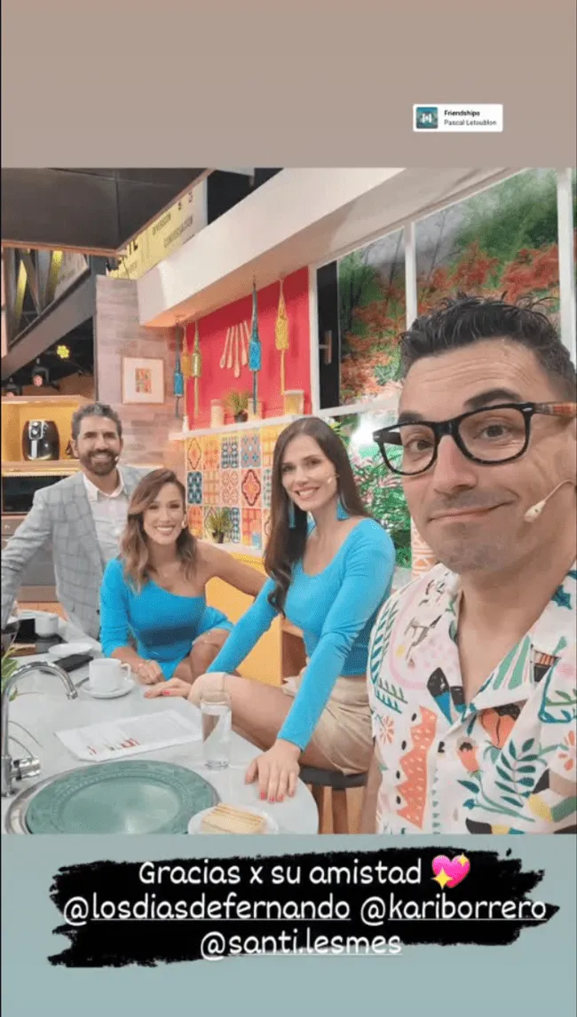 Maju Mantilla y sus compañeros del programa 'Arriba Mi gente' 