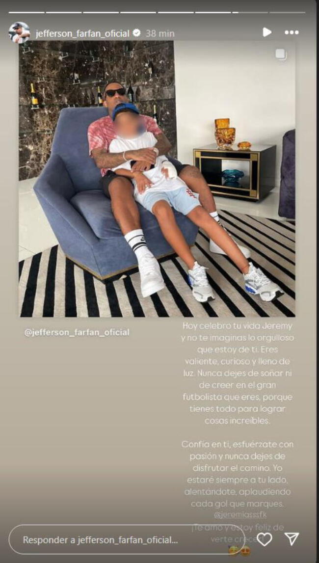 Jefferson Farfán celebra cumpleaños de su menor hijo. Fuente: Instagram Jefferson Farfán celebra cumpleaños de su menor hijo. Fuente: Instagram