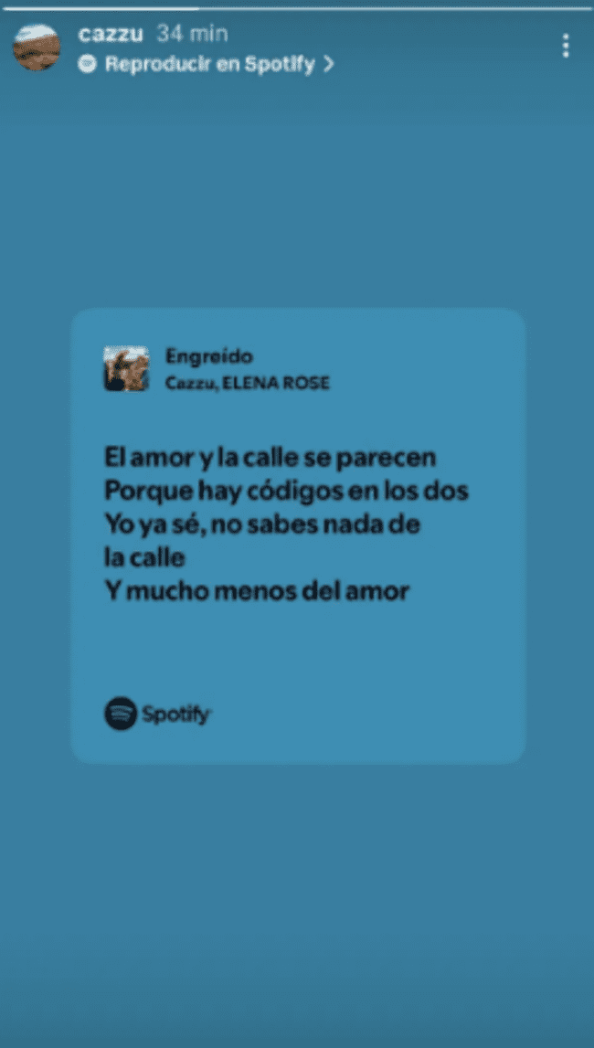 Mensaje de Cazzu a Christian Nodal Mensaje de Cazzu a Christian Nodal