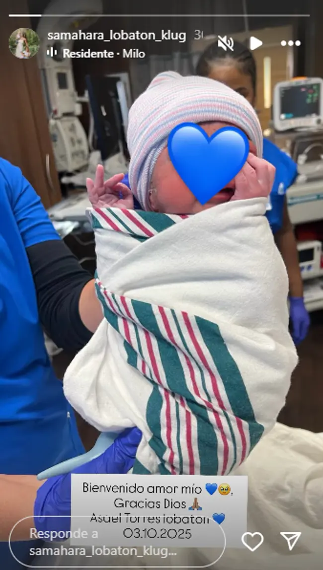  <em>Samahara Lobatón da a luz a su tercer hijo en los Estados Unidos. </em> 