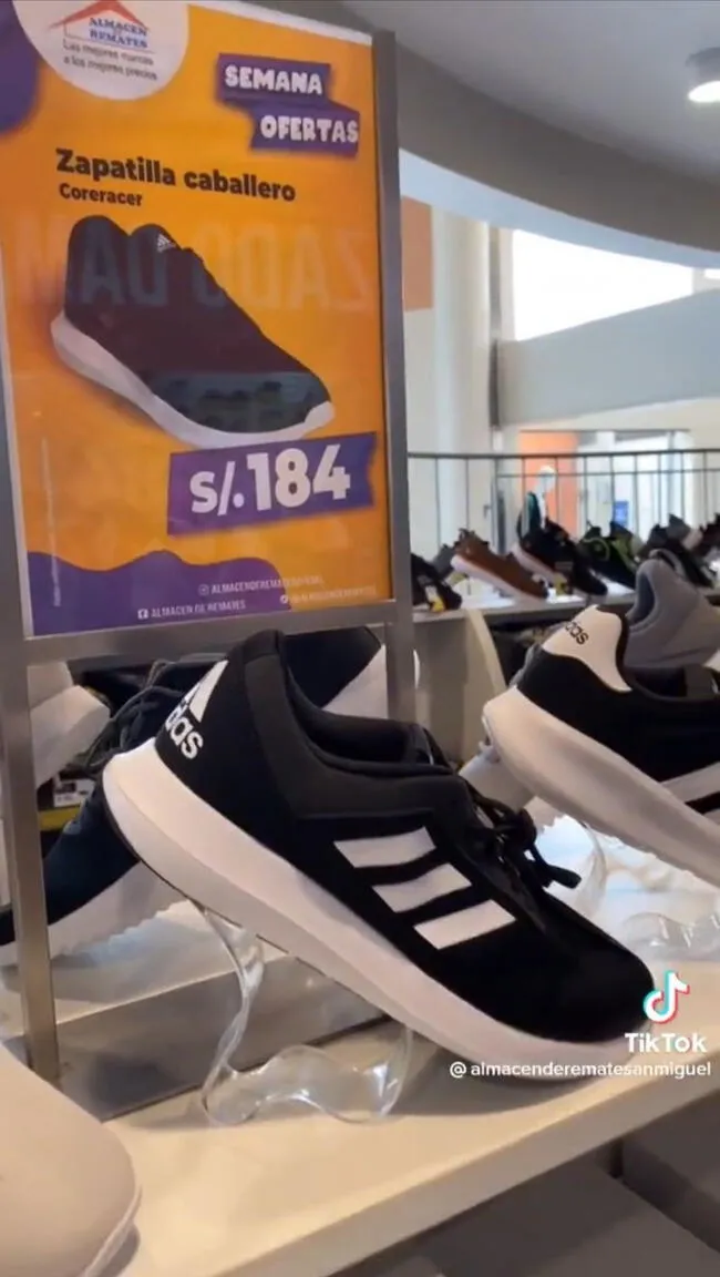 Almacén de San Miguel lanza ofertas imperdibles en zapatillas Adidas importadas de Estados Unidos.   