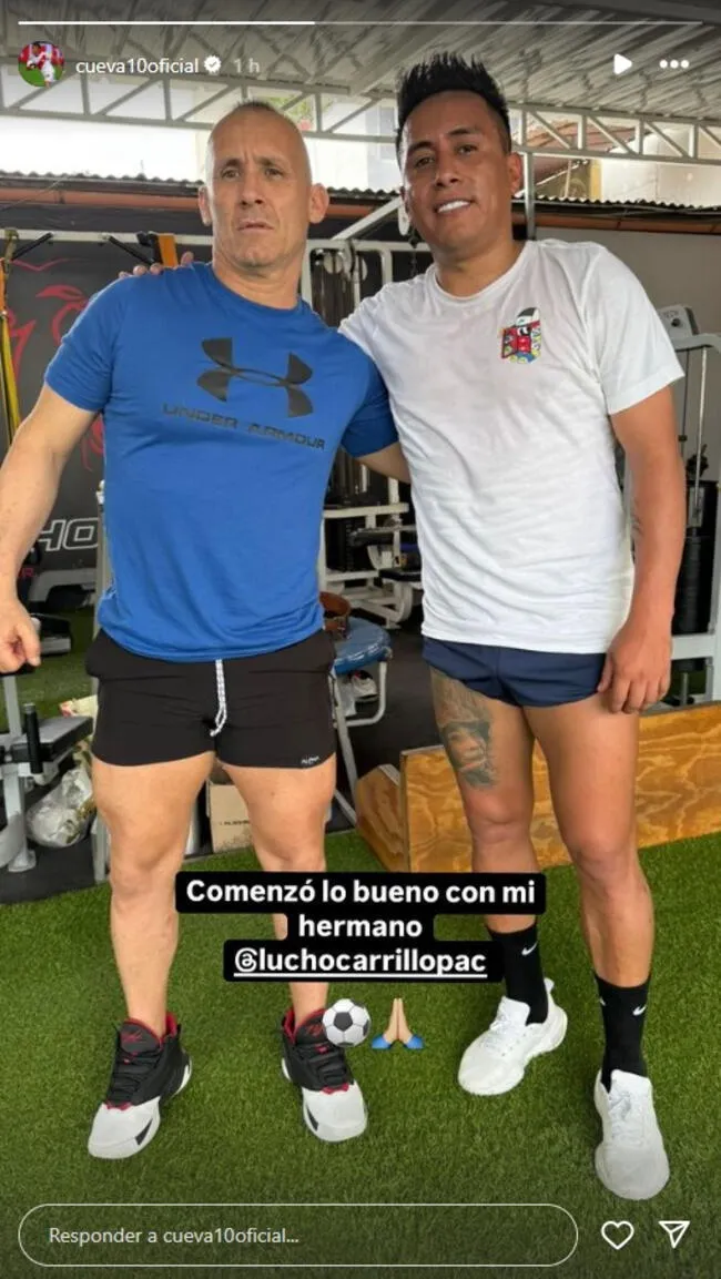 Christian Cueva se entrena con personal trainer.   