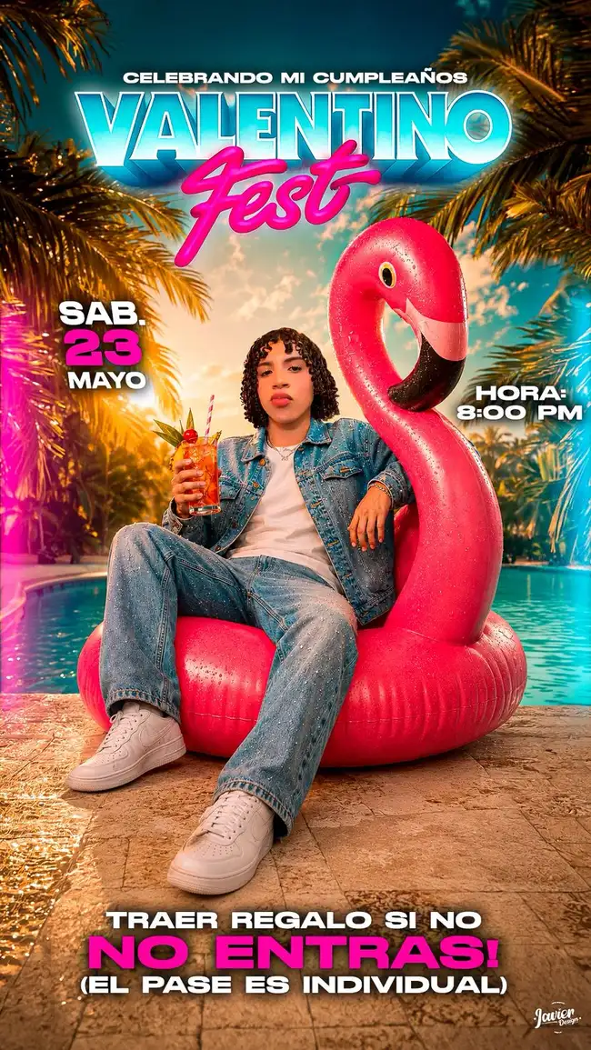 Valentino está de cumpleaños y lo celebrará este sábado.  