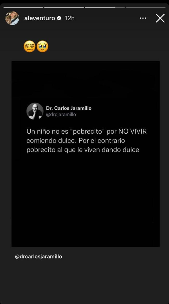  Ale Venturo comparte un impactante mensaje en sus redes sociales.    