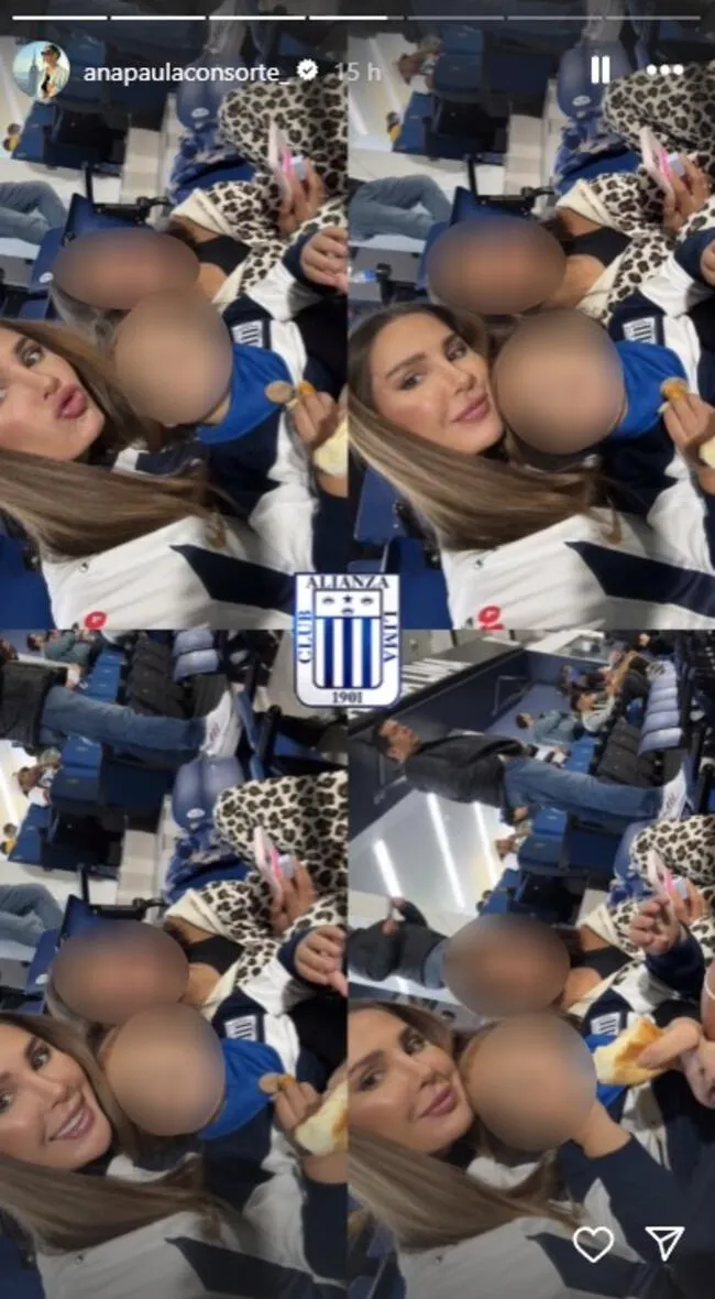 Ana Paula Consorte celebró junto a su familia el debut de Paolo Guerrero en Alianza Lima.   