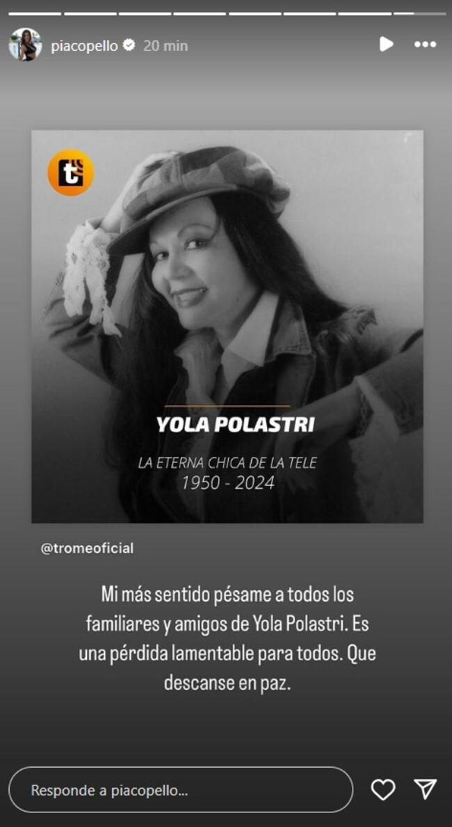 María se sumó a los mensajes de pésame por la memoria de Yola Polastri<br>    