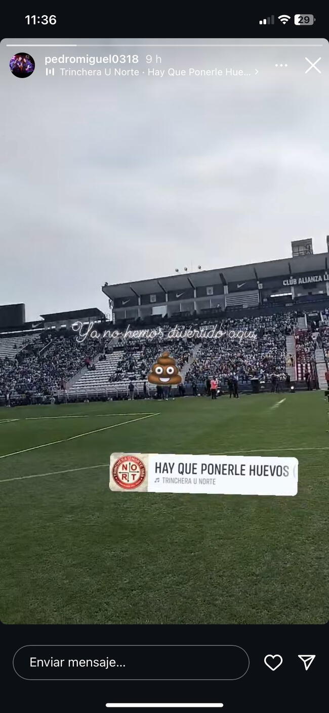 Pedro Miguel y su polémica publicación en Alianza Lima.   