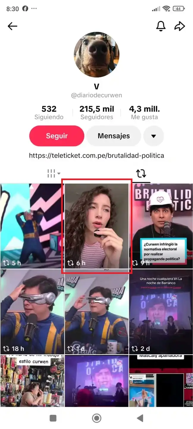 Curwen compartió el descargo de Carla en sus redes sociales.  