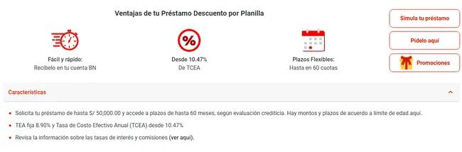Préstamo del Banco de la Nación Préstamo del Banco de la Nación