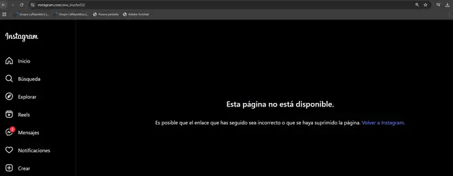 Ana Siucho cierra cuenta   