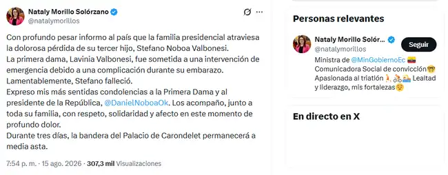 Ministra de Economía comunicó la triste noticia. Ministra de Economía comunicó la triste noticia.