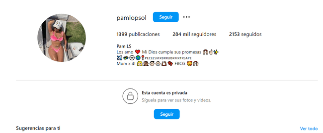 Pamela López en Instagram   