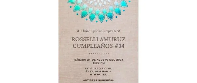 El parte de invitación a la reunión de la congresista Rosselli Amuruz.   