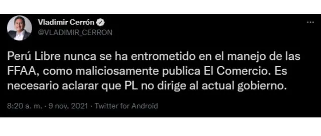 Vladimir Cerrón y su contundente mensaje tras caso de los ascensos irregulares.   