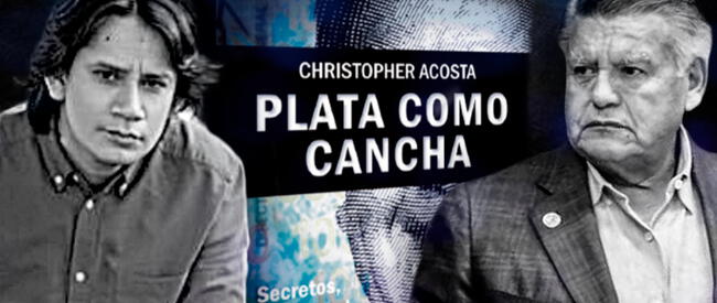 Christopher Acosta y el libro 'Plata como Cancha' que generaron la demanda de César Acuña.   