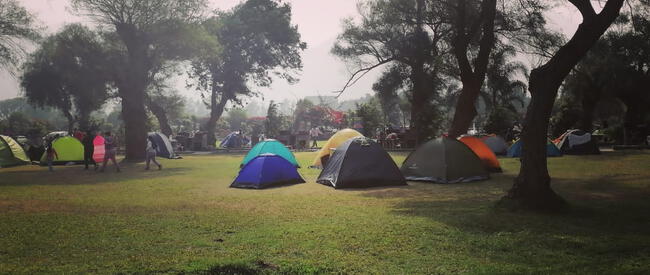  Zona de campamento de Las Retamas de Don Leoncio y Doña Gume. (Foto: Facebook)   