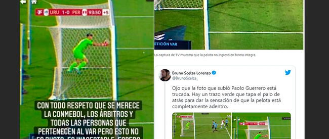 La foto que compartió Paolo Guerrero en Instagram no es la misma que la TV mostró anoche. Foto captura de El País (Uruguay).   