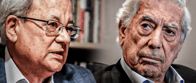 César Hildebrandt y Mario Vargas Llosa.   